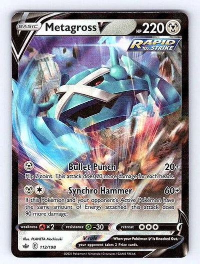 Metagross V 112/198 Chilling Reign Ultra Rare NM Pokemon TCG