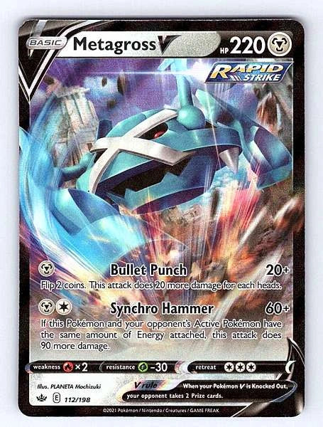 Metagross V 112/198 Chilling Reign Ultra Rare NM Pokemon TCG