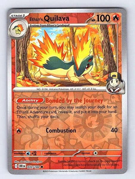 Ethan's Quilava 033/182 Destined Rivals Common NM Pokemon TCG