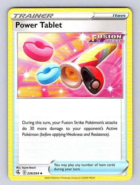 Power Tablet 236/264 Fusion Strike Rare NM Pokemon TCG