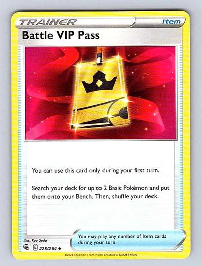 Battle VIP Pass 225/264 Fusion Strike Uncommon NM Pokemon TCG