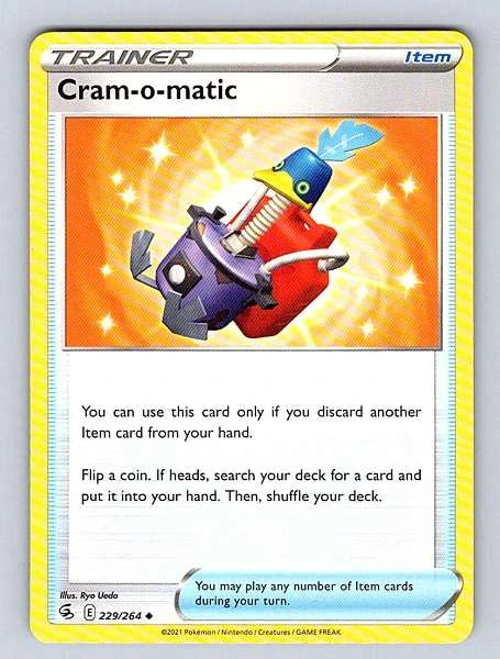 Cram-o-matic 229/264 Fusion Strike Uncommon NM Pokemon TCG