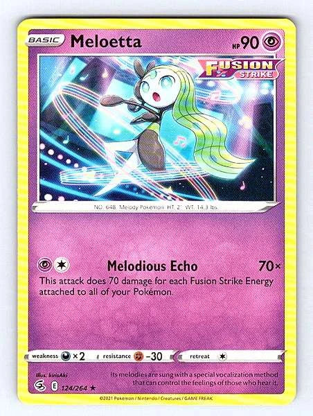 Meloetta 124/264 Fusion Strike Rare NM Pokemon TCG