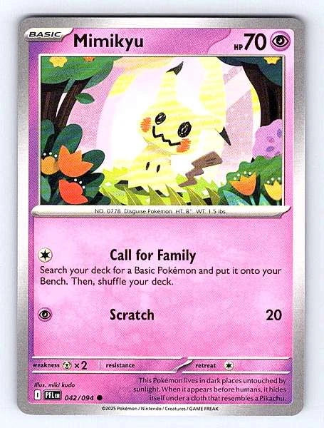 Mimikyu 042/094 Phantasmal Flames Common NM Pokemon TCG