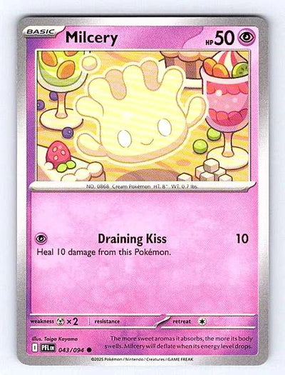 Milcery 043/094 Phantasmal Flames Common NM Pokemon TCG
