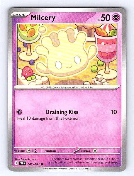 Milcery 043/094 Phantasmal Flames Common NM Pokemon TCG