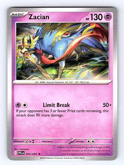 Zacian 045/094 Phantasmal Flames Rare NM Pokemon TCG