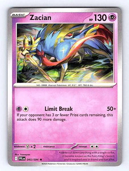 Zacian 045/094 Phantasmal Flames Rare NM Pokemon TCG