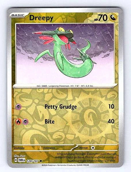 Dreepy 128/167 Twilight Masquerade Common NM Pokemon TCG