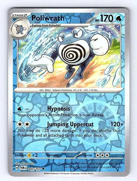 Poliwrath 043/167 Twilight Masquerade Rare NM Pokemon TCG