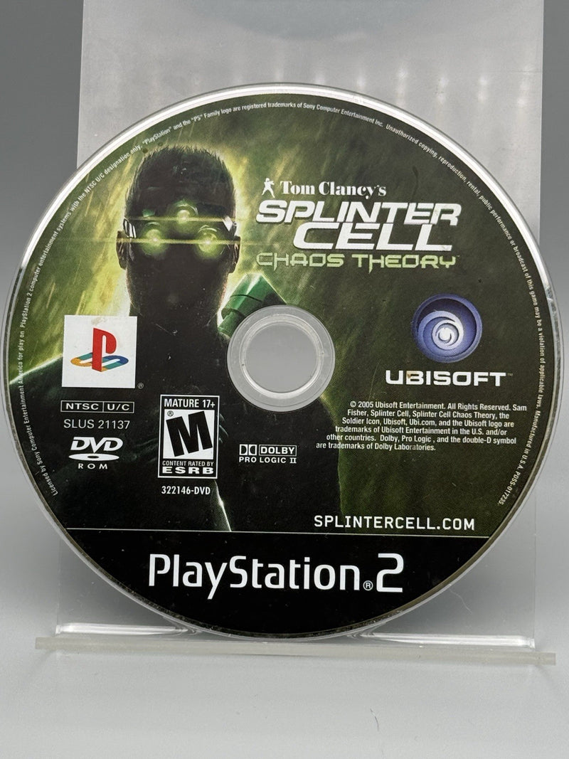 Tom Clancy's Splinter Cell Chaos Theory PlayStation 2 PS2 Disc Only Excellent