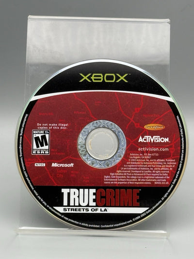 True Crime: Streets of L.A. Xbox Disk Only Microsoft Tested