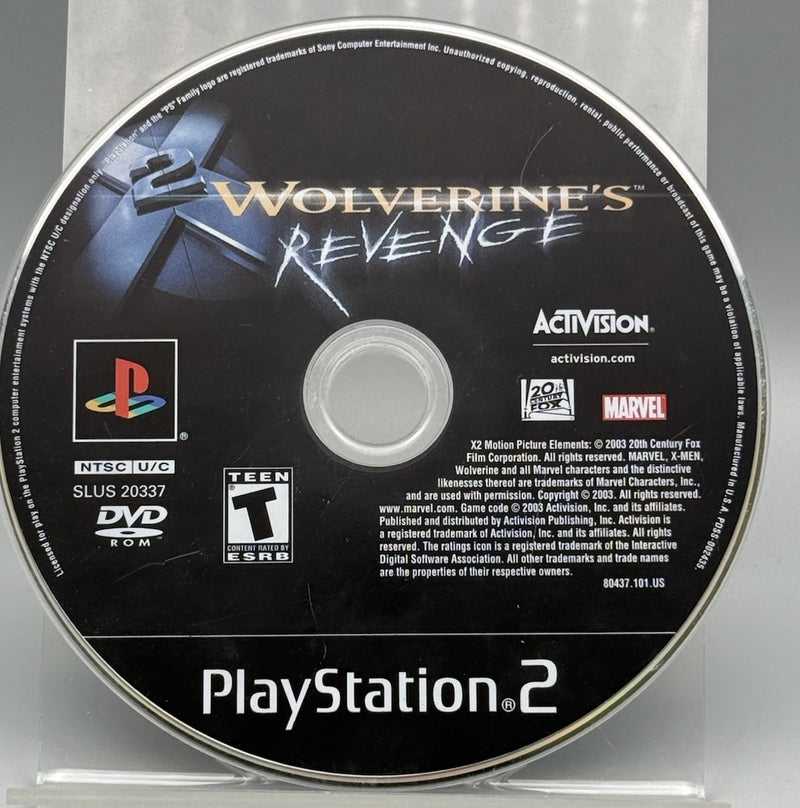 X2 Wolverine's Revenge PlayStation 2 PS2 Disk Only Refurbished Excellent